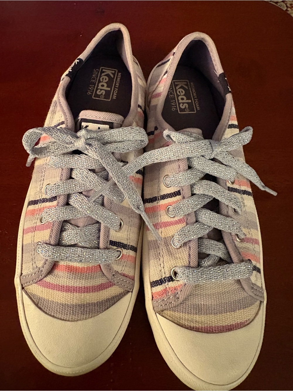 Keds  Navy, Pink and Black Low-Top Sneaker with White Sole